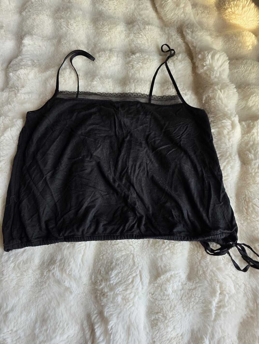 Victoria's Secret Black Lace-Trim Camisole